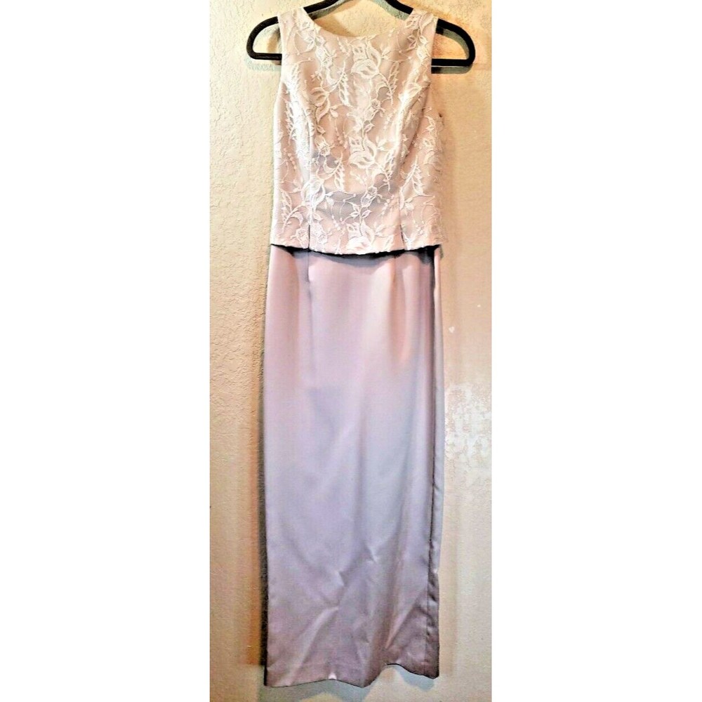 Jessica McClintock Formal Dress Sleeveless Lace Bodice Long Gown Size 4